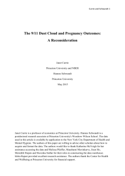 The 9/11 Dust Cloud and Pregnancy Outcomes: A Reconsideration