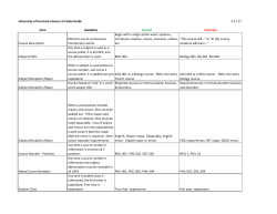 University of Vermont Course List Style Guide 5.17.17 Item