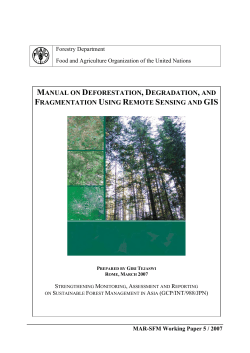 manual on deforestation, degradation, and fragmentation using