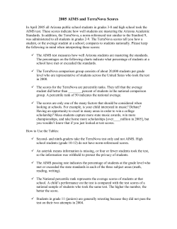 2005 AIMS and TerraNova Scores