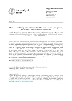 Effect of a multistage ultraendurance triathlon on aldosterone