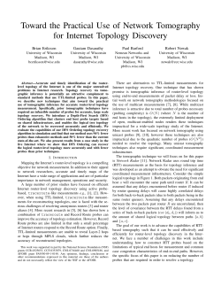 Toward the Practical Use of Network Tomography