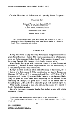 On the Number of 1-Factors of Locally Finite Graphs
