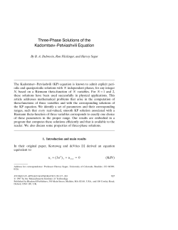 Three-Phase Solutions of the Kadomtsev–Petviashvili Equation