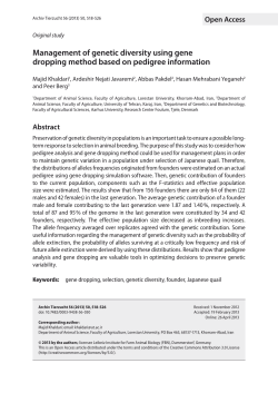 Management of genetic diversity using gene dropping method