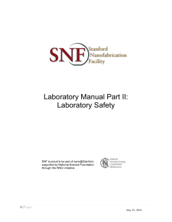Lab Safety - Stanford Nanofabrication Facility
