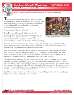 Inspection Techniques: Ductile Iron Pipe