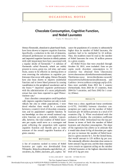 Chocolate y Premios Nobel_NEJM2012