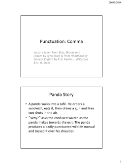 Punctuation: Comma