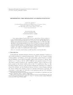 DETERMINING THE SEPARATION OF SIMPLE POLYGONS 1