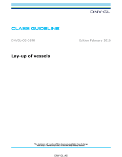 DNVGL-CG-0290 Lay-up of vessels