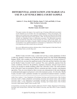 differential association and marijuana use in a