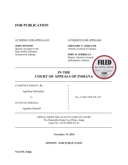 Clarence Seeley, Jr. v. State of Indiana