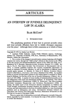 An Overview of Juvenile Delinquency Law in Alaska