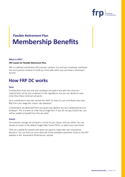 Membership Benefits (FRP DC)