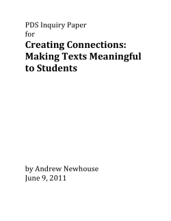 Inquiry Paper - Penn State College of Education