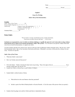 Animal Farm and Stalin man of Steel Essay Packet