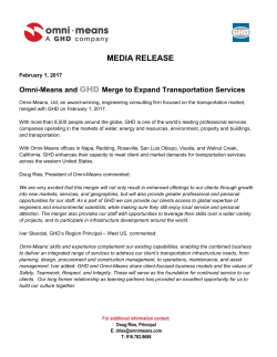 MEDIA RELEASE - Omni