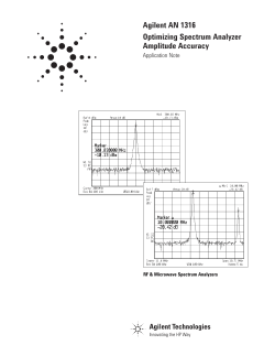 Optimizing Spectrum Analyzer Amplitude Accuracy