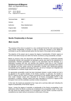 Nordic Peripherality in Europe