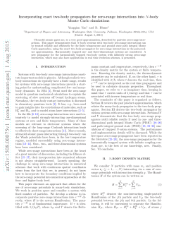 Incorporating exact two-body propagators for zero