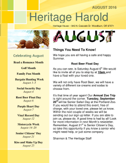 August 2016 - Heritage House, Woodburn