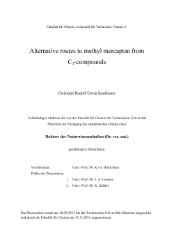 Alternative routes to methyl mercaptan from C1