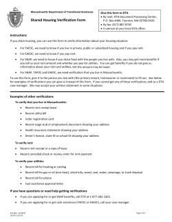Shared Housing Verification Form