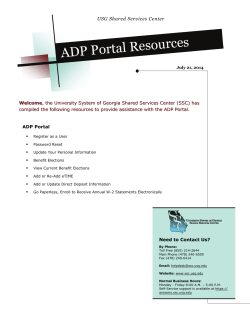 ADP Portal User Guide