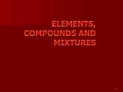 Unit 4: Elements,Mixtures and Compounds