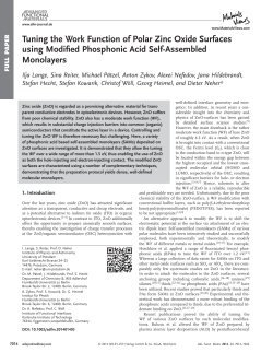 Tuning the Work Function of Polar Zinc Oxide Surfaces