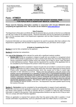 HTMED1 - Department of Education and Skills