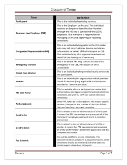 Glossary of Terms - PCG Public Partnerships