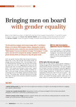 Bringing men on board with gender equality