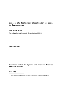 Concept of a Technology Classification for Country