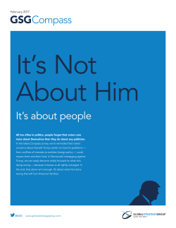 Its Not About Him - Global Strategy Group