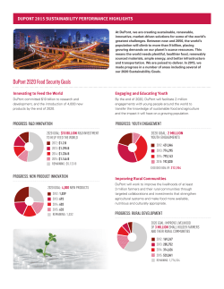 DuPont 2020 Food Security Goals