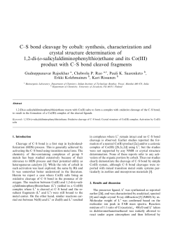 C&ndash;S bond cleavage by cobalt: synthesis, characterization and