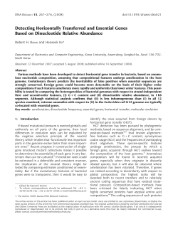 Detecting Horizontally Transferred and Essential Genes Based on