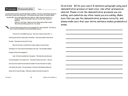 Directions: Write your own 6-8 sentence paragraph using