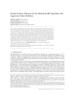 Parallel Library Software for the Multishift QR Algorithm with