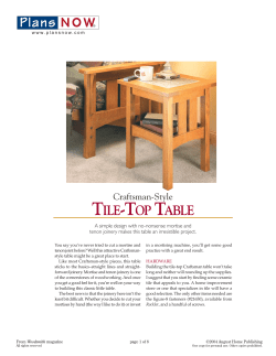 Craftsman Tile Top Table
