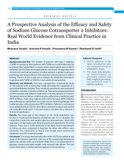 A Prospective Analysis of the Efficacy and Safety of Sodium Glucose