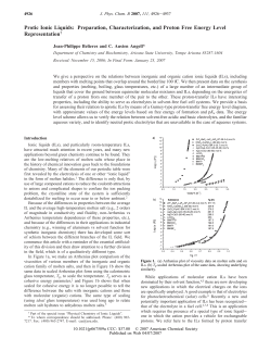 Protic Ionic Liquids