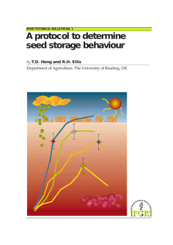 A protocol to determine seed storage behaviour