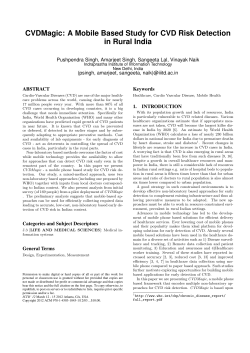CVDMagic: A Mobile Based Study for CVD Risk Detection in Rural