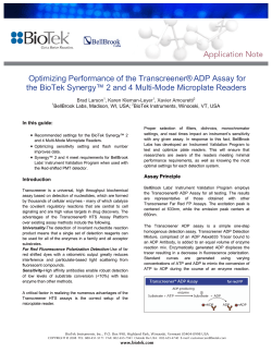 Optimizing Performance of the Transcreener&reg;ADP Assay