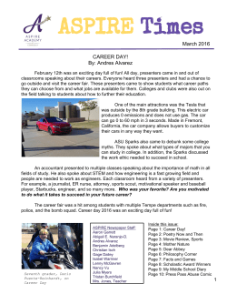 ASPIRE Times - Tempe Elementary School District