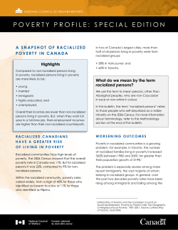 POVERTY PROFILE: SPECIAL EDITION