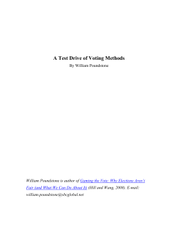 A Test Drive of Voting Methods